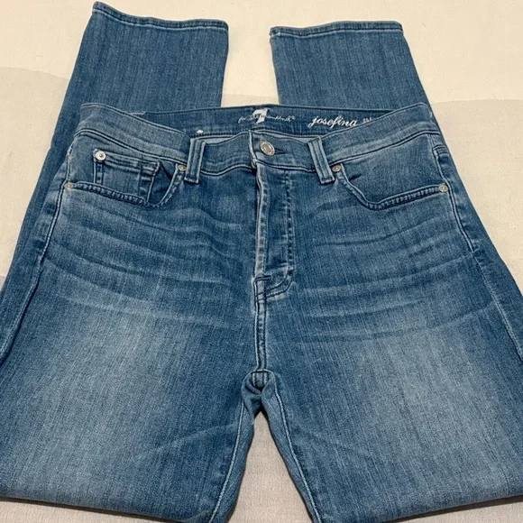 7 For All Mankind Josefina skinny boyfriend jeans. SZ 27. - Picture 2 of 4